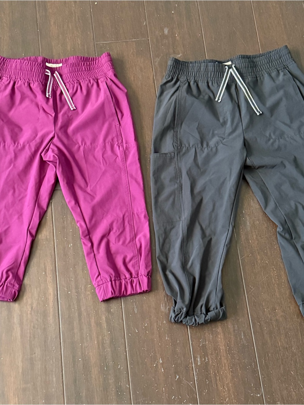 Boston Traders Kids Jogger Pants — Magenta and Charcoal